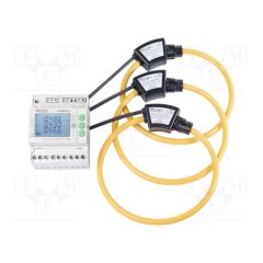 Compteur triphasé multifonction 4 modules DIN avec bobines Rogowski - KIT90 RS485