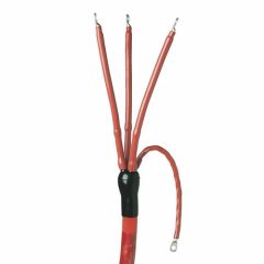 Terminaison pour câble polymérique flexible à champ radial jusque Umax=24 kV. Kits sans cosses pour montage intérieur.