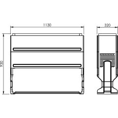 SAP 20488 - Sokkel voor kast 5+5 Vertrekken DIN 2 Ral 7022