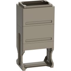 SAP 100142 - Sokkel voor kast 4 Vertrekken DIN 00 Ral 7013