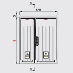 Kast  KS 66 X 80  - IP 44 anti tag