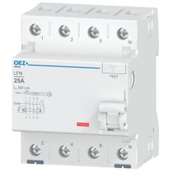 Interrupteur différentiel 4P 25A à 300mA type AC