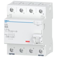 Differentieelschakelaar 4P 63A tot 30mA type AC