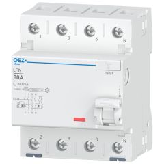 Interrupteur différentiel 4P 80A à 300mA type AC
