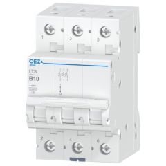 Miniatuur stroomonderbreker LTS 3P 10A curve B