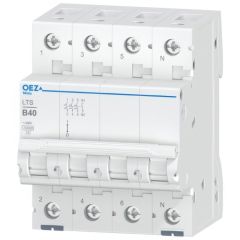 Miniatuur stroomonderbreker LTS 3P+N 40A curve B