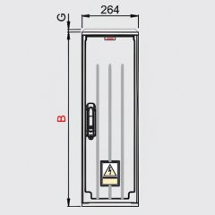Kast  26 x 40 x 245 GA 224 10  Flat Roof
