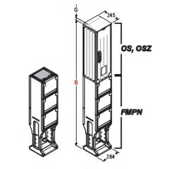 Armoire OS 26x60 + mounting plate