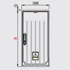 OS40x 40 + mounting plate PVC