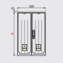 OS53x 60 + mounting plate PVC