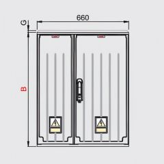 OS66x 40 + mounting plate PVC