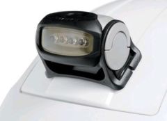 Lampe frontale à 4 LEDs bi-intensité IP54 anti-chocs pour casques