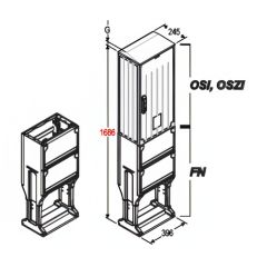 VOETPADKAST VERLICHTING GRIJS SIB OSI26*80 +FN-OV-R7035